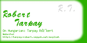 robert tarpay business card